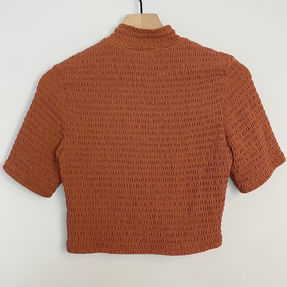 A.L.C. Dana Smocked Top in Deep Amber - Picture 9 of 11